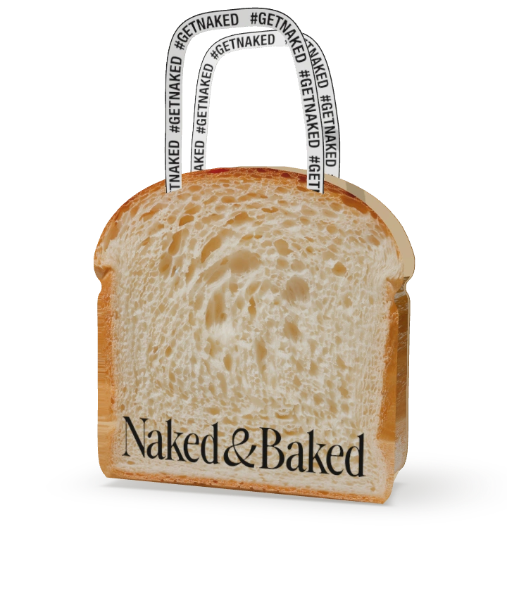 Naked & Baked · Shopping Bag · Bread Shape