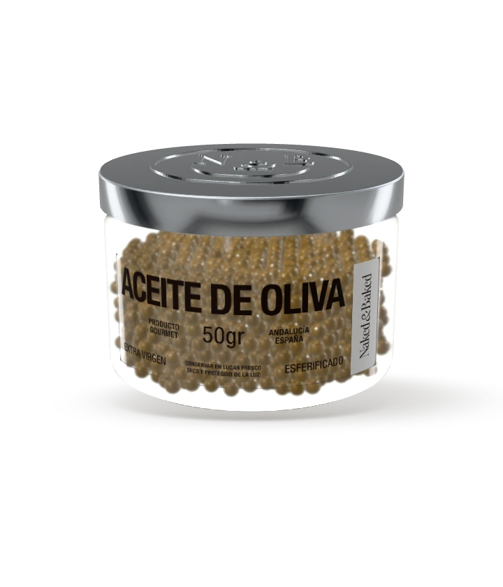 Naked & Baked · Aceite de oliva esferificado · 50 g